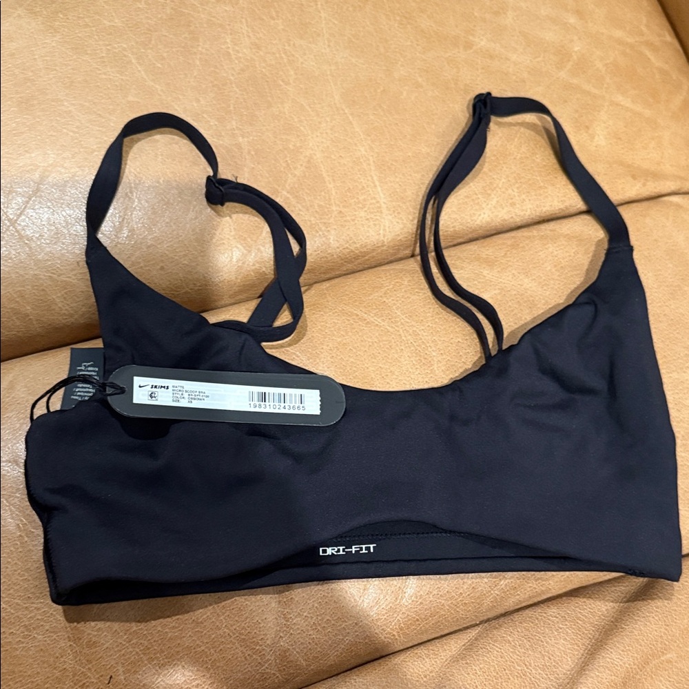 SKIMSxNike Women's Black Strappy Micro Scoop Sports Bra